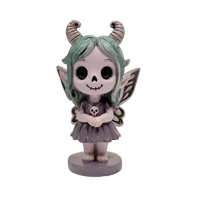 Spirit Fairies figurine, pastel green and purple-gray pixie
