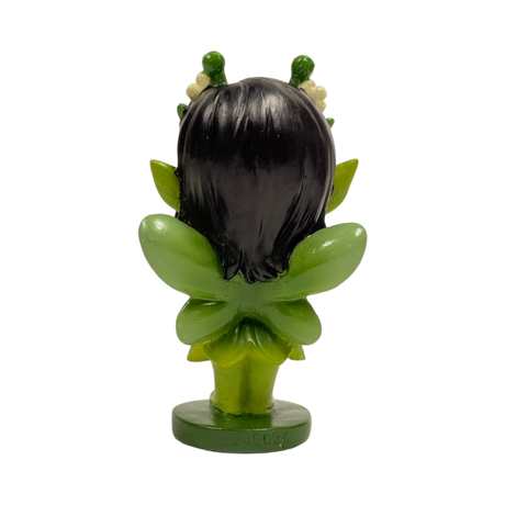 Spirit Fairies Verdia figurine - green pixie, shown from the back