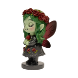 Spirit Fairies figurine - green pixie with red roses and black dress