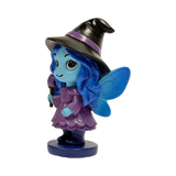 Spirit Fairies figurine - blue Hex pixie with purple dress and star wand