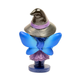 Spirit Fairies figurine - blue Hex pixie with purple dress and star wand, shown from the back