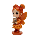 Spirit Fairies figurine - orange pixie with owl