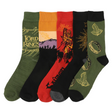 Set of 'The Lord of the Rings' themed socks with various designs 