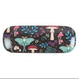 Glasses case with mushrooms, plants, luna moths