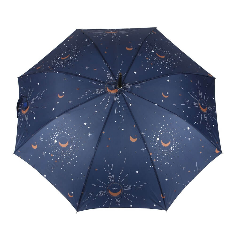 Blue Geomagnetic Storm Galaxy Space Print Foldable Umbrella main image 0
