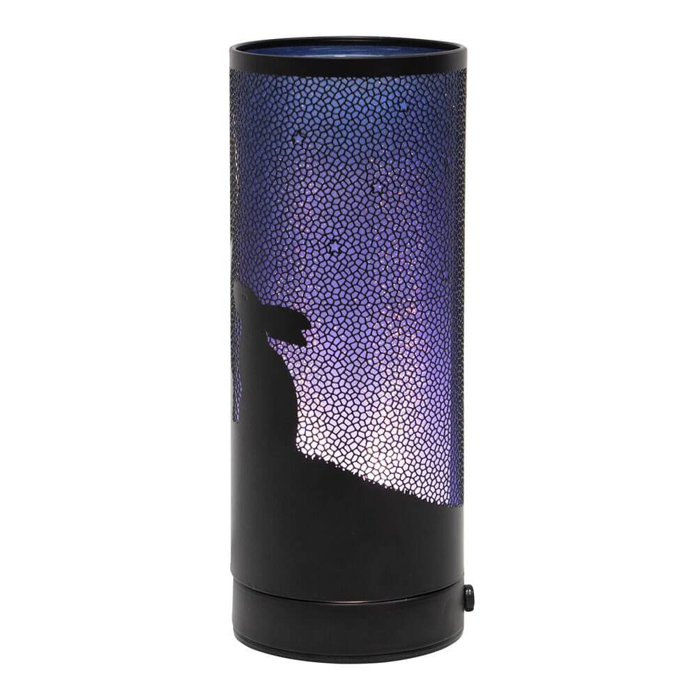 LED Aroma lamp featuring the silhouette of three rabbits against the full moon