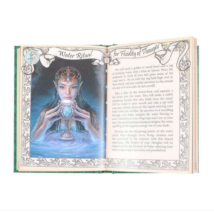 Inside the Elemental Magic book showing the Water Ritual for Fluidity of Thought