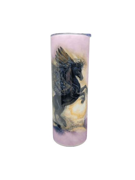 Rearing Black Pegasus Barista Tumbler