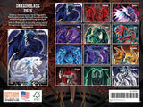 Dragon-themed calendar with various dragon illustrations by Ruth Thompson, back cover