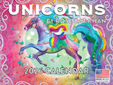 2026 calendar cover with a colorful unicorn design by Rose Cat Khan