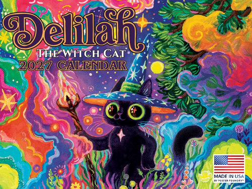 Delilah the Witch Cat Wall Calendar