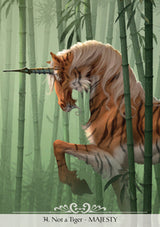 Card art, Not a Tiger - Majesty card art of striped orange unicorn