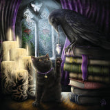 Llewellyn's Magical Mystical Cats 2025 Calendar by SheBlackDragon - black kitten with crow