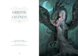 Grifone - Gryphon page with griffon and fairy in opalescent dress