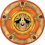 Dracones Loqui oracle deck by Ravynne Phelan, with round cards, example of Create card