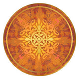 Dracones Loqui oracle deck by Ravynne Phelan, with round cards, showing card back