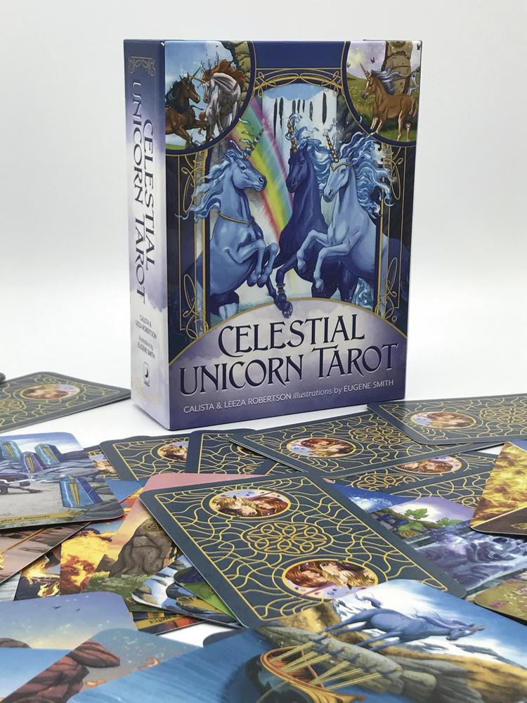 Celestial Unicorn Tarot Deck with card examples
