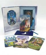 Celestial Unicorn Tarot Deck with card examples and guidebook