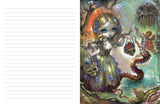 Death & The Maiden Creativity Journal - inside page, one lined, one illustration