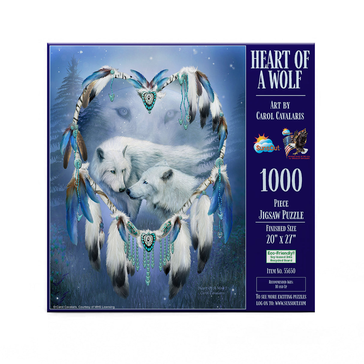 Heart of a Wolf jigsaw puzzle, 1000 pieces, by Carol Cavalaris