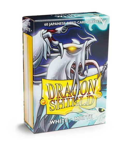 Box of 60 matte white card protectors by Dragon Shield