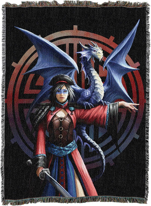 Look to the East Tapestry Blanket by Anne Stokes