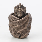 Bronze baby dragon trinket box with wings wrapped around