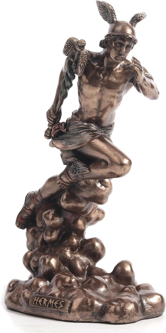 Bronze statue of Greek God Hermes running