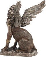 Statue of a lady sphinx with wings
