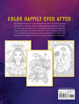 Coloring book back cover with illustrations on a purple background