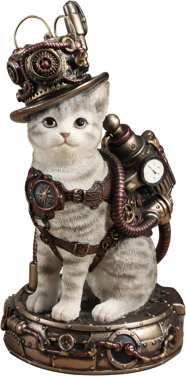 cat gears Steampunk Chaotic Neutral Cat