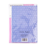 Birthday card with unicorn design and matching envelope, back of card, by Crate Paper