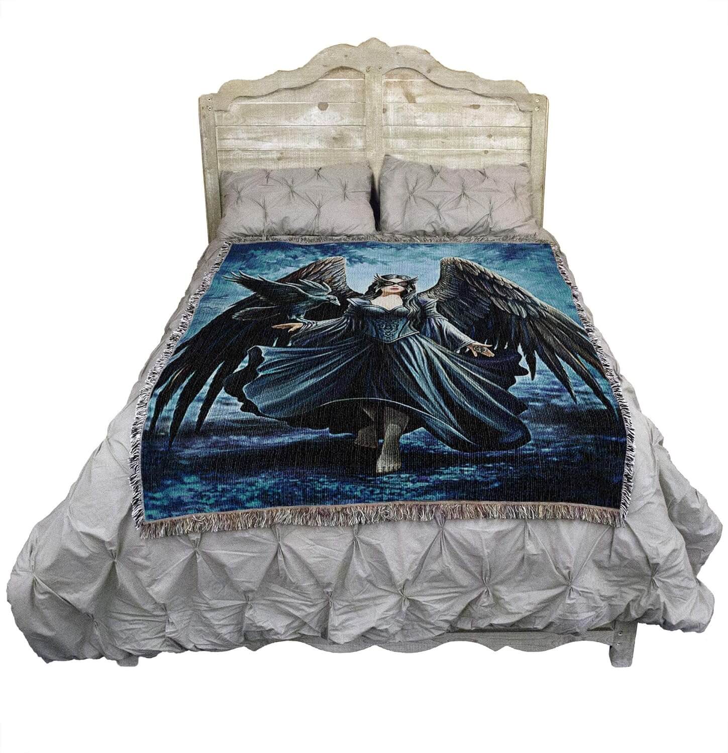 Raven Angel Tapestry Blanket - Anne Stokes - Fantasy Gifts