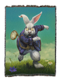 Tapestry blanket featuring the White Rabbit with pocketwatch from Alice in Wonderland