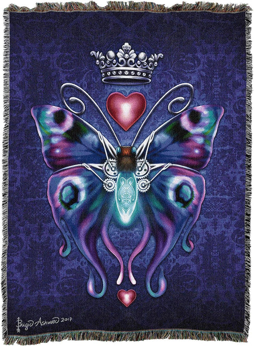 Steampunk Butterfly Tapestry Blanket