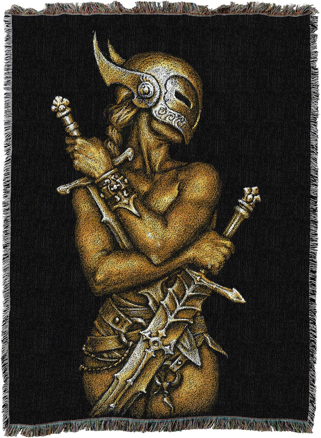 Amazona Warrior Woman Tapestry Blanket by Ciruelo