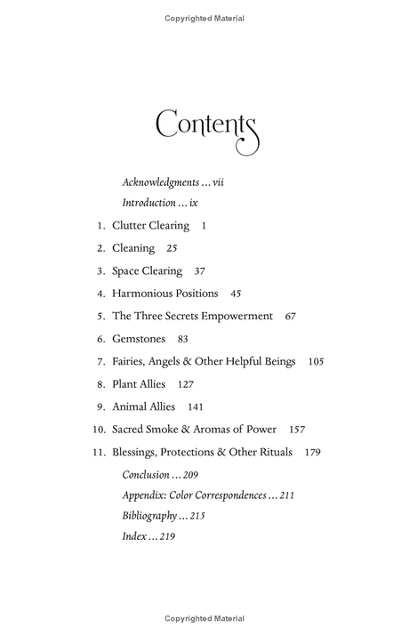 Table of contents for Magical Housekeeping