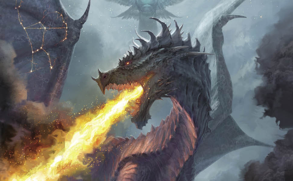 Constellation dragon art by Paolo Barbieri