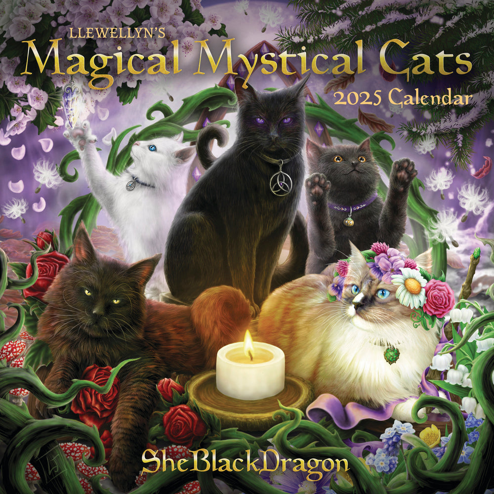 Llewellyn's Magical Mystical Cats 2025 Calendar by SheBlackDragon