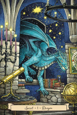 Everyday Witch's Familiars Oracle deck & guidebook, dragon card example