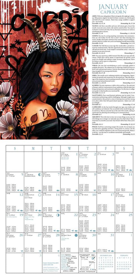 2026 Llewellyn's Astrological Calendar. January Capricorn page