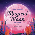 Magical Moon calendar cover with a pink moon and floral design on a purple background