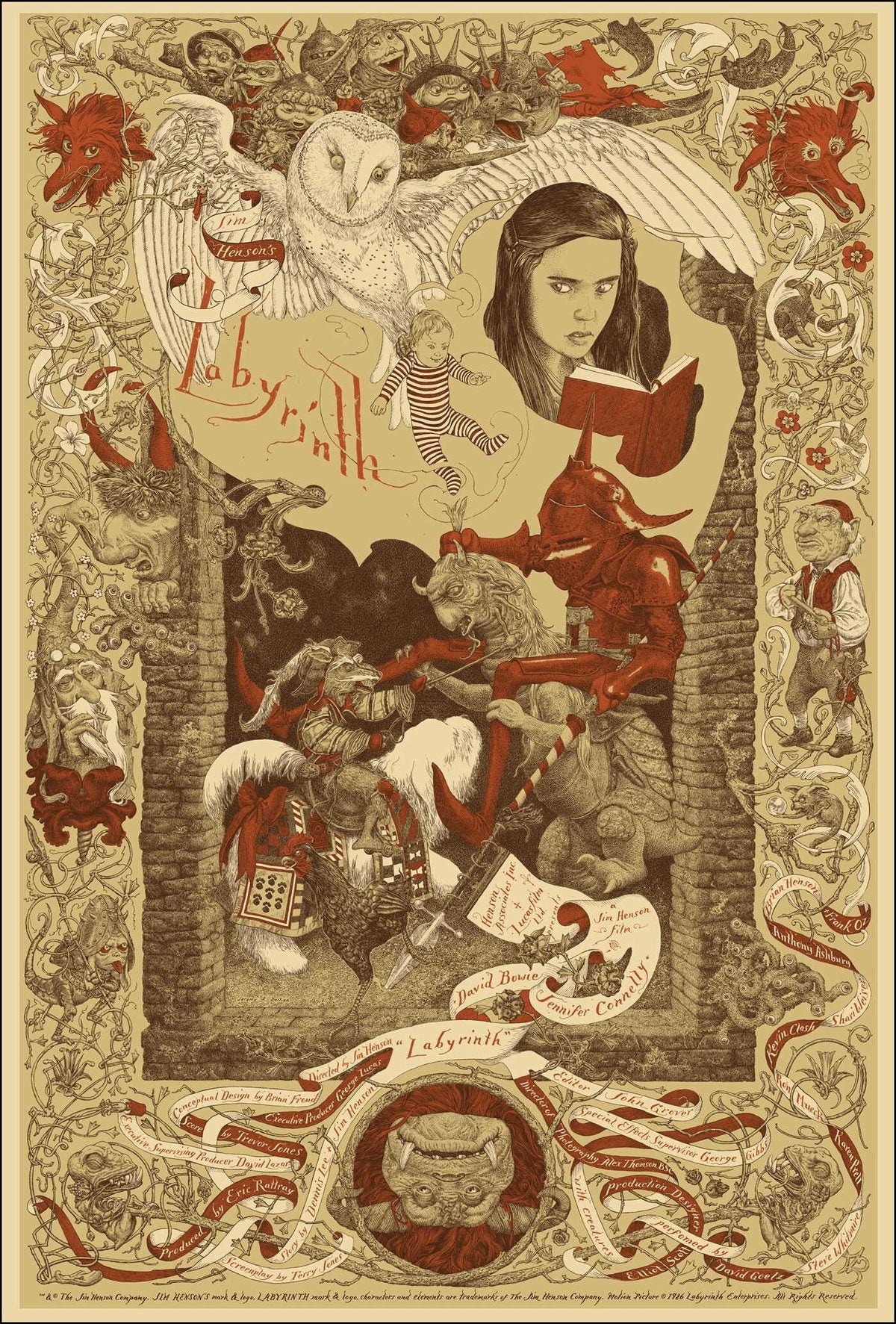 Jim Henson's Labyrinth poster included with calendar