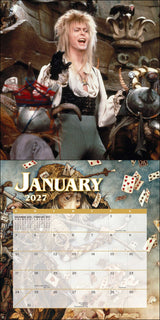 Jim Henson's Labyrinth 2027 Wall Calendar - January showing Jareth the Goblin King (David Bowie)
