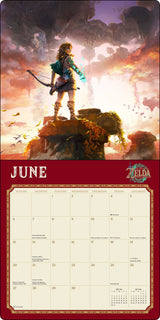 Legend of Zelda 2027 wall calendar - June showing link standing on ruins