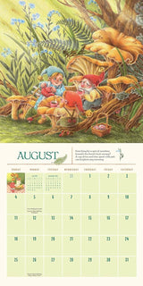  Gnome Life Wall Calendar 2024 - August example