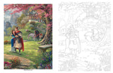 Disney Dreams Collection Thomas Kinkade Studios Disney Princess Coloring Book example page with Mulan