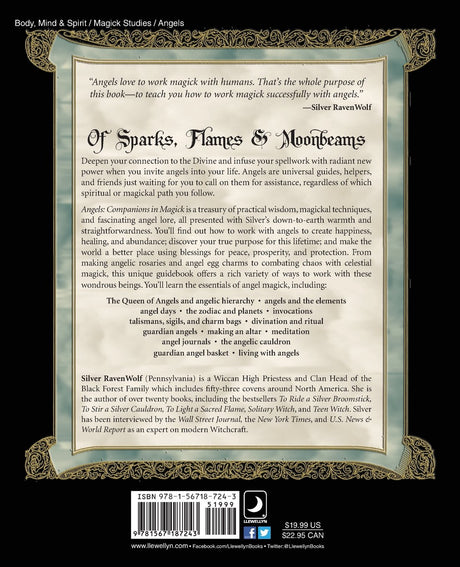 Back of book cover for Angels: Companions in Magick
