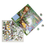 Jigsaw puzzle with Alice in Wonderland theme, pieces shown in box