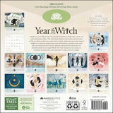 2027 Year of the Witch Wall Calendar - back cover showing all months